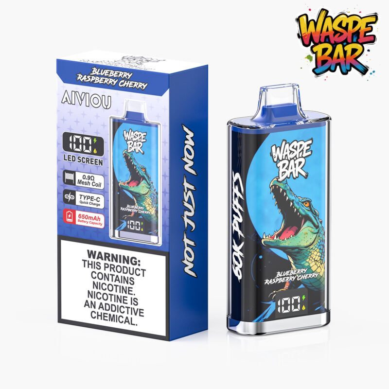 Waspe Bar 60K o smaku jagodowo-malinowo-wiśniowym – 60 000 zaciągnięć