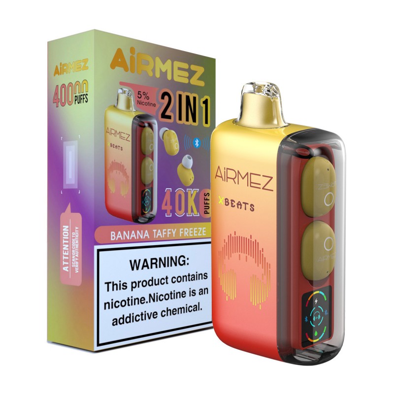 Airmez Xbeats 40 000 zaciągnięć, smak „Banana Taffy Freeze” – 100vaping