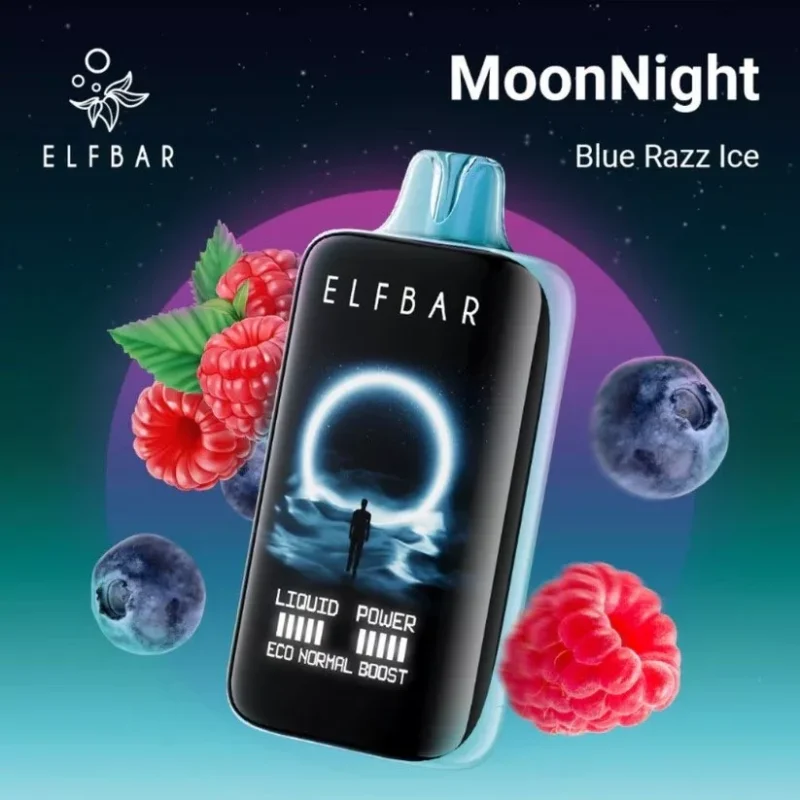 ELF BAR Moonnight 40 000 zaciągnięć – jednorazowy vape o smaku Blue Razz Ice – 100vaping