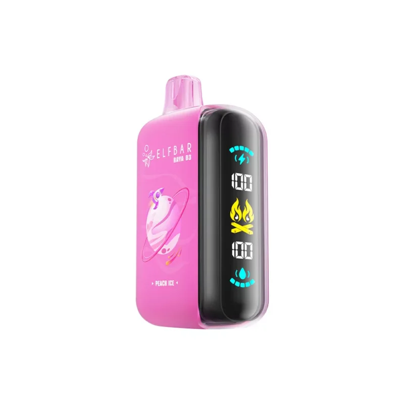ELF BAR RAYA D3 25 000 zaciągnięć, smak brzoskwiniowy z lodem, jednorazowy vape – 100vaping