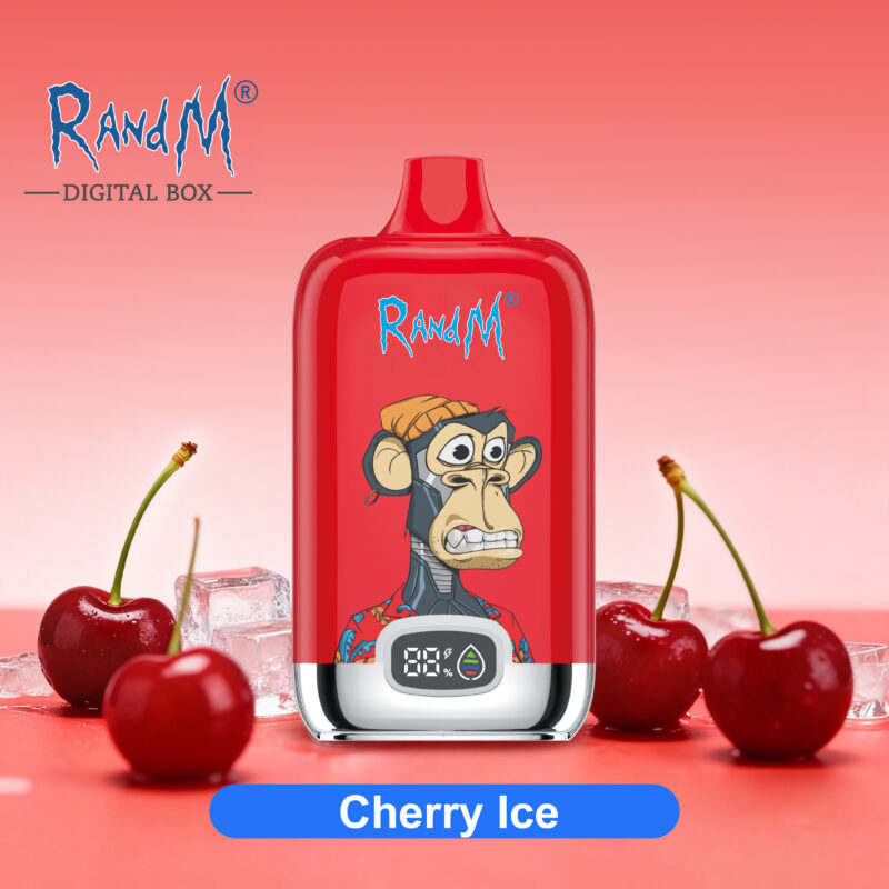 Jednorazowy e-papieros RandM Tornado 12000 o smaku Cherry Ice – 100vaping
