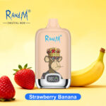 Jednorazowy e-papieros RandM Tornado 12000 o smaku truskawkowo-bananowym – 100vaping