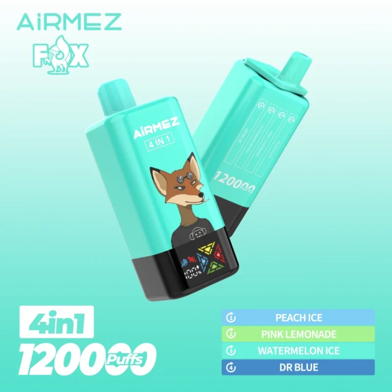 Airmez Fox – jednorazowy vaporizer o pojemności 120 000 zaciągnięć, 4 smaki w jednym – 100vaping