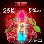 Airmez Tornado 25 000 zaciągnięć o smaku wiśniowym – jednorazowy vape 100vaping