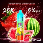 Airmez Tornado 25 000 zaciągnięć o smaku truskawkowo-arbuzowym – jednorazowy e-papieros 100vaping