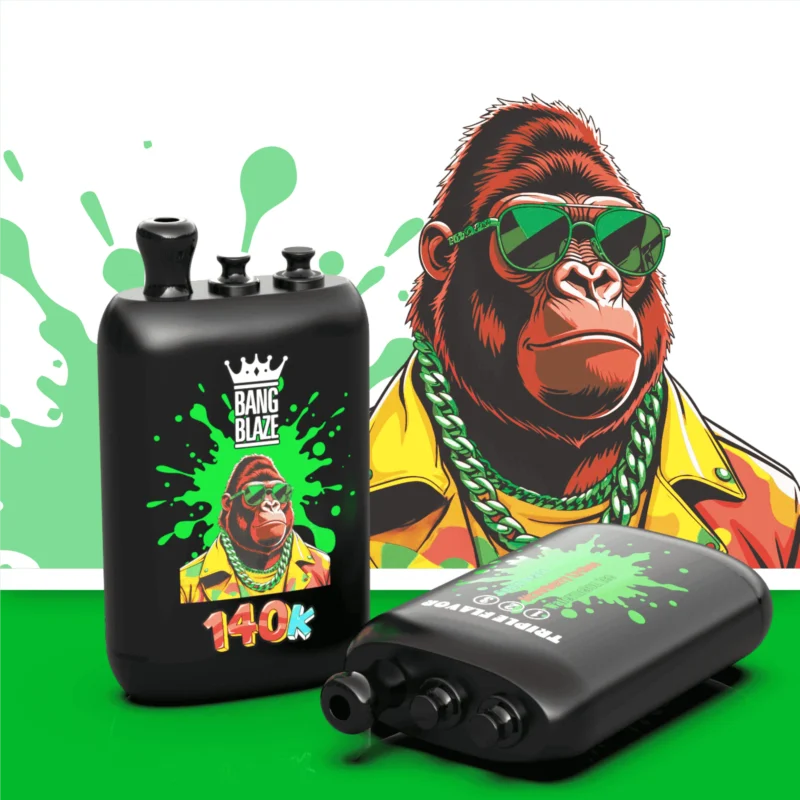 Bang Blaze – jednorazowy vape 140 000 zaciągnięć, smak 3 w 1: arbuz, lód, truskawka, liczi i żelki – 100vaping