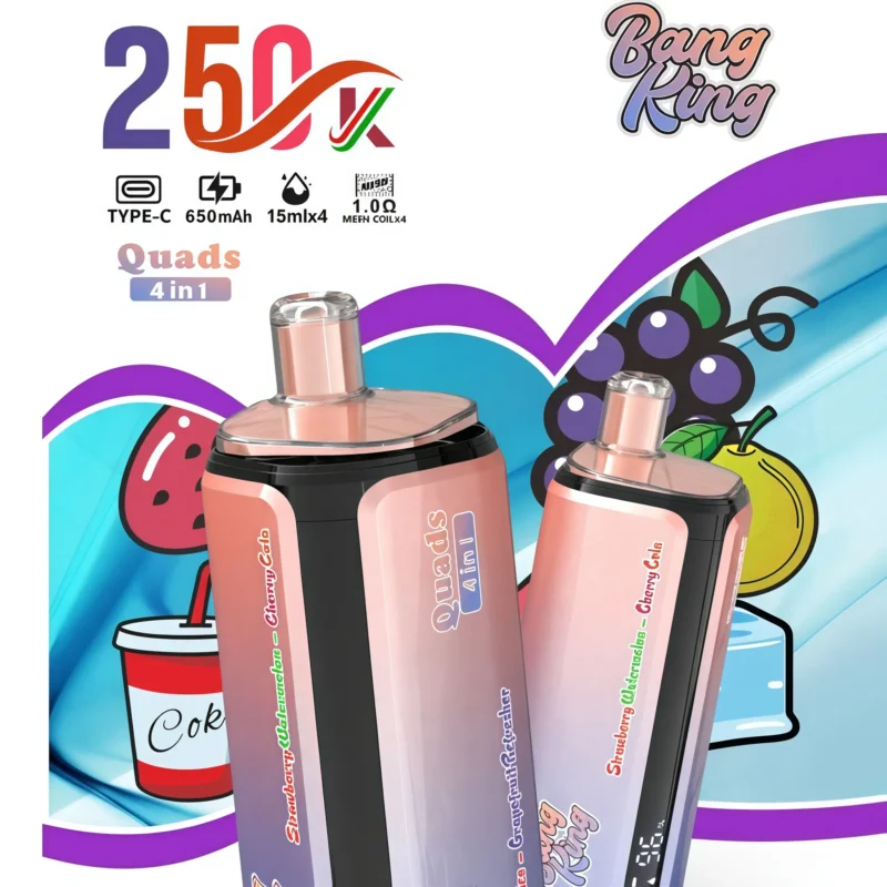 Bang King 250 000 zaciągnięć – jednorazowy vaporizer 4 w 1 z możliwością ładowania – zdjęcie smaku nr 2 – jednorazowy vaporizer – 100vaping