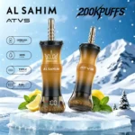 Jednorazowy e-papieros ATVS AL SAHIM o smaku cytrynowo-miętowym, 200 000 zaciągnięć – 100vaping