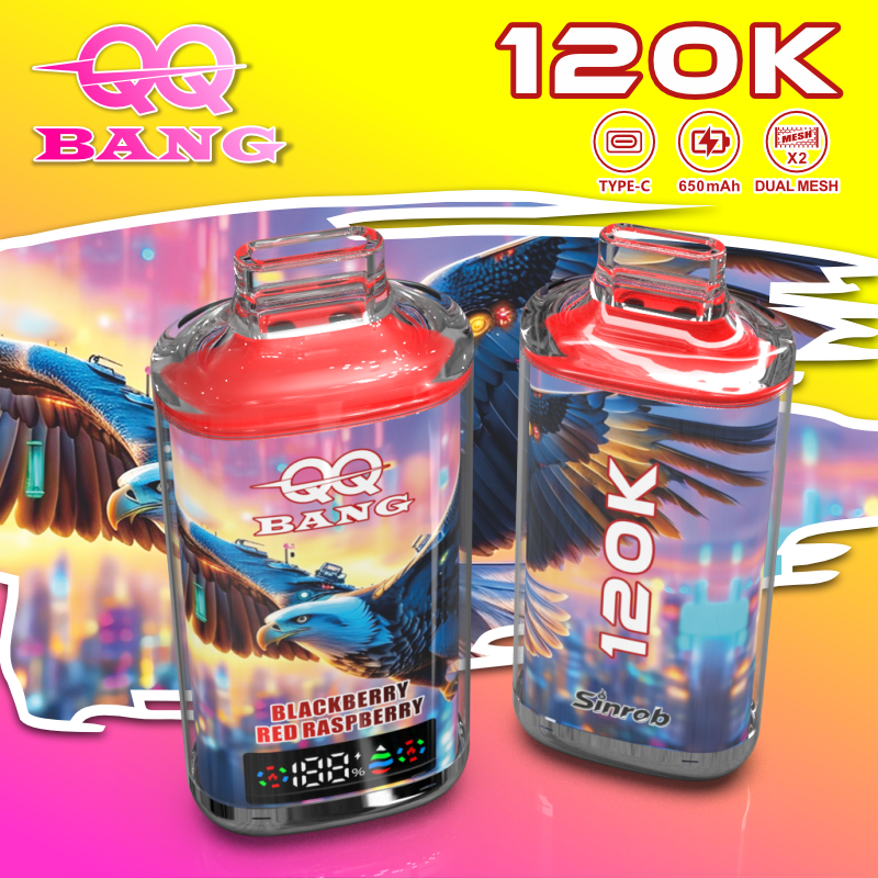 QQ Bang 120K Puffs Blackberry Red Raspberry Flavor Disposable Vape - 100vaping