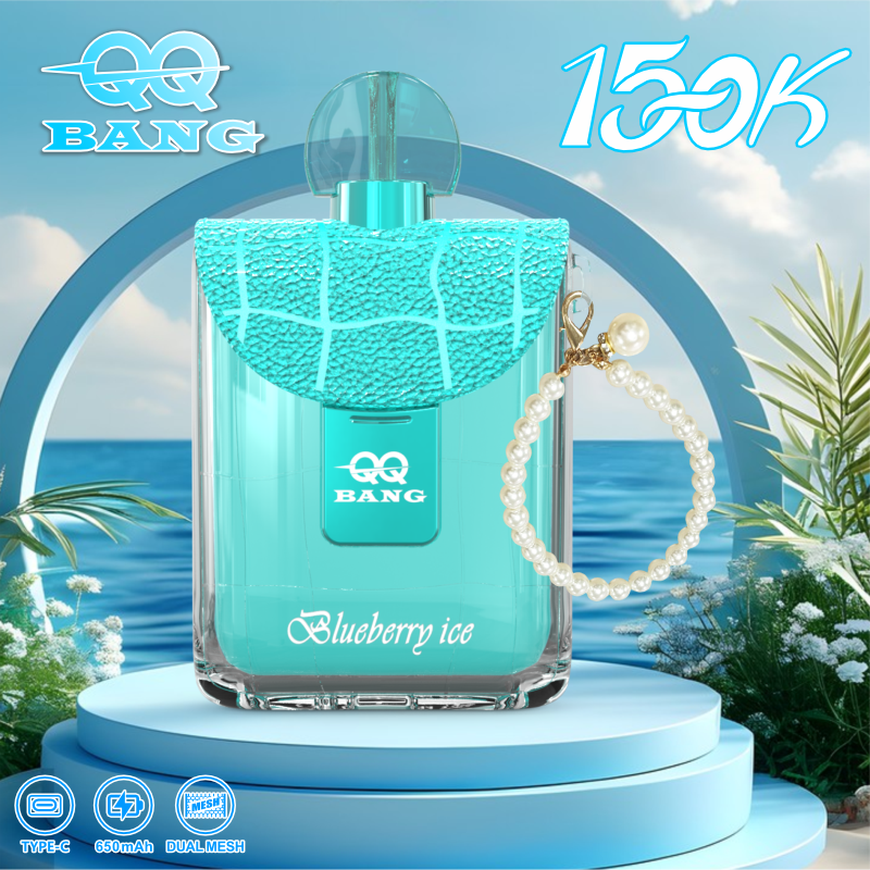 QQ Bang 150K Puffs Blueberry Ice Flavor Disposable Vape - 100vaping