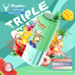 Jednorazowy e-papieros Stagbar Triple Pro 75 000 zaciągnięć o smaku arbuza z lodem, truskawki, winogron, brzoskwini, mango i ananasa – 100vaping
