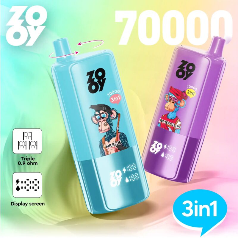 ZOOY TRIPLE 70K Puffs 3-w-1 – zdjęcie główne – jednorazowy vape – 100vaping