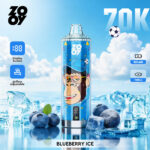 Jednorazowy vaporizer ZOOY Crystal 70K Puffs o smaku Blueberry Ice – 100vaping