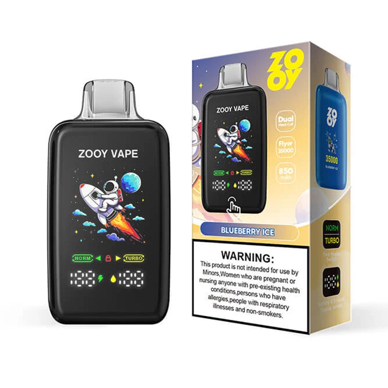 Jednorazowy e-papieros ZOOY Flyer 35 000 zaciągnięć o smaku Blueberry Ice – 100vaping