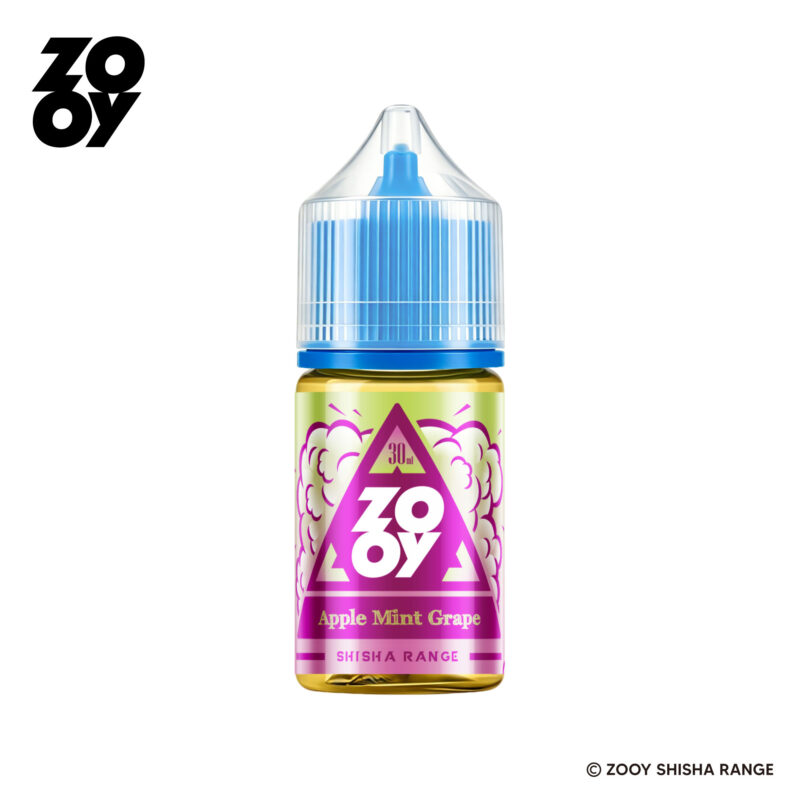 ZOOY – seria Shisha, płyn do e-papierosów 30 ml o smaku jabłkowo-miętowo-winogronowym – 100vaping