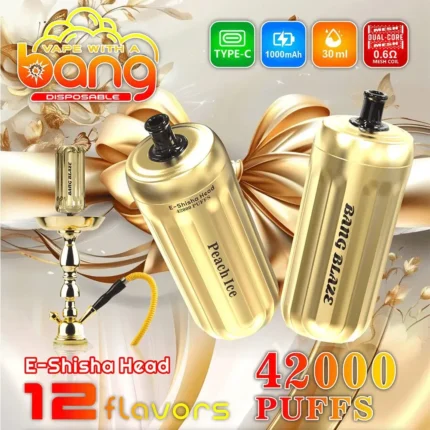 Bang E-Shisha Head 42K Puffs – jednorazowy vaporizer ze złotym wyświetlaczem LED – opis produktu