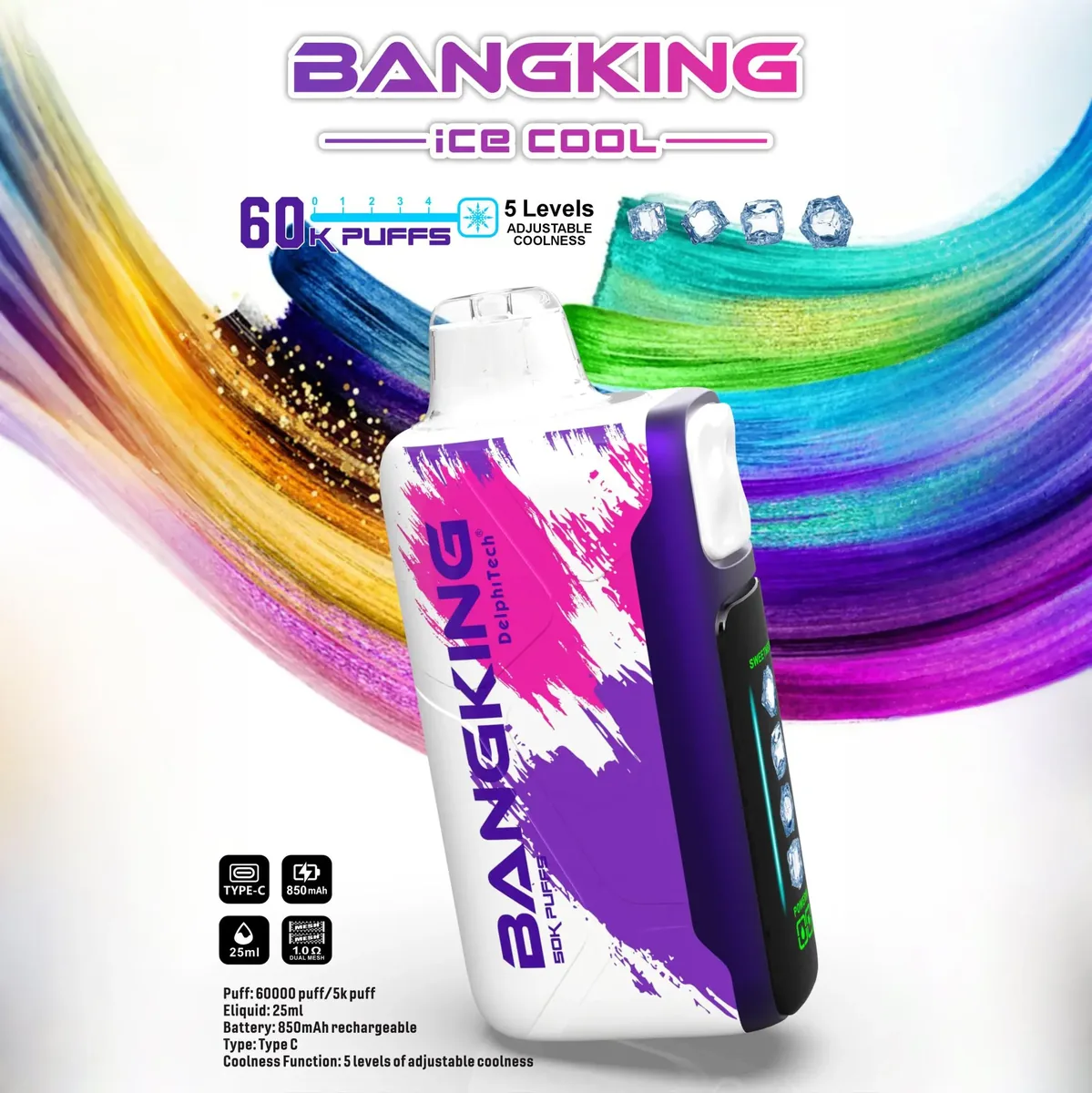 100vaping-bang-king-ice-60k-main Bang King Ice 60K Puffs Disposable Vape – product view