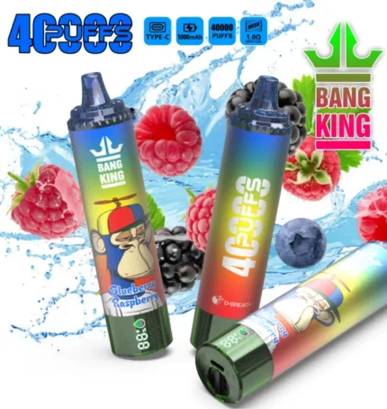 Jednorazowy vape Bang King Tornado 40 000 zaciągnięć – jagoda i malina