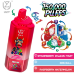 UZY 6 IN 1 150000 Puffs Disposable Vape flavors: 8.Strawberry Dragon Fruit, Red Bull and Raspberry Watermelon