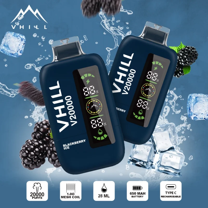 VHILL – jednorazowy vape „Blackberry Ice” na 20 000 zaciągnięć