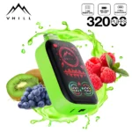 VHILL 32K zaciągnięć – jednorazowy vape z aromatem kiwi, marakui i guawy na pełnym ekranie
